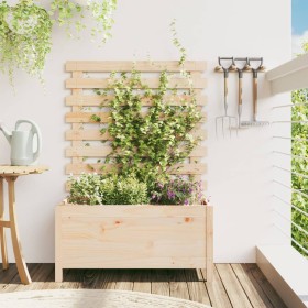 Planter with solid pine wood shelf 79x39.5x114 cm by vidaXL, Pots and planters - Ref: Foro24-832521, Price: 72,99 €, Discount: %