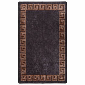 Alfombra lavable antideslizante negro y dorado 150x230 cm de vidaXL, Alfombras - Ref: Foro24-373983, Precio: 52,99 €, Descuen...