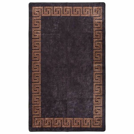 Alfombra lavable antideslizante negro y dorado 150x230 cm de vidaXL, Alfombras - Ref: Foro24-373983, Precio: 52,48 €, Descuen...