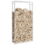 Stainless steel firewood rack 110x28x214 cm by vidaXL, Firewood bags and holders - Ref: Foro24-357866, Price: 85,50 €, Discou...