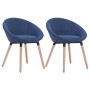 Sillas de comedor 2 unidades tela azul de vidaXL, Sillas de comedor - Ref: Foro24-283443, Precio: 142,18 €, Descuento: %