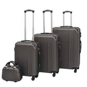 Set of rigid suitcases four anthracite units by vidaXL, Suitcases - Ref: Foro24-91195, Price: 167,68 €, Discount: %