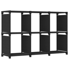 Estantería de 6 cubos de tela negra 103x30x72,5 cm de vidaXL, Librerías y estanterías - Ref: Foro24-322606, Precio: 24,83 €, ...