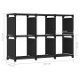 Estantería de 6 cubos de tela negra 103x30x72,5 cm de vidaXL, Librerías y estanterías - Ref: Foro24-322606, Precio: 24,82 €, ...