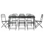 Garden dining set 9 pieces anthracite gray metal mesh by vidaXL, Garden sets - Ref: Foro24-3211815, Price: 408,99 €, Discount: %