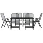 Garden dining set 7 pieces anthracite gray metal mesh by vidaXL, Garden sets - Ref: Foro24-3211822, Price: 403,05 €, Discount: %