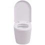 Wandtoilette aus weißer Keramik von vidaXL, Badezimmer - Ref: Foro24-244270, Preis: 151,03 €, Rabatt: %