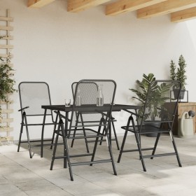 Garden dining set 5 pieces anthracite gray metal mesh by vidaXL, Garden sets - Ref: Foro24-3211820, Price: 280,99 €, Discount: %