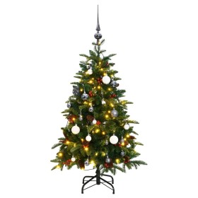 Artificial Christmas tree with hinges 150 LED and balls 150 cm by vidaXL, Christmas trees - Ref: Foro24-3210466, Price: 86,58...