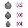 Künstlicher Weihnachtsbaum mit Scharnieren 150 LED und Kugeln 150 cm von vidaXL, Weihnachtsbäume - Ref: Foro24-3210466, Preis...