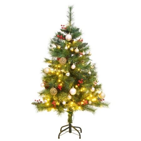 Künstlicher Weihnachtsbaum mit Scharnieren 150 LED und Kugeln 150 cm von vidaXL, Weihnachtsbäume - Ref: Foro24-3210194, Preis...