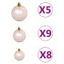 Künstlicher Weihnachtsbaum mit Scharnieren 150 LED und Kugeln 150 cm von vidaXL, Weihnachtsbäume - Ref: Foro24-3210196, Preis...