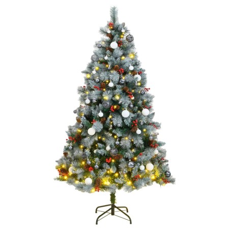 Artificial Christmas tree with hinges 300 LED and balls 180 cm by vidaXL, Christmas trees - Ref: Foro24-3210252, Price: 103,9...