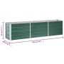 Green galvanized steel garden bed 240x40x45 cm by vidaXL, Pots and planters - Ref: Foro24-47045, Price: 50,60 €, Discount: %