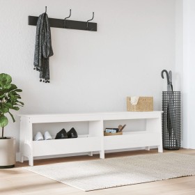 Solid white pine wood hall bench 160x28x45 cm by vidaXL, Benches for halls and storage - Ref: Foro24-837380, Price: 93,99 €, ...