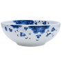 Lavabo sobre encimera redondo cerámica blanco y azul Φ41x14 cm de vidaXL, Lavabos - Ref: Foro24-155048, Precio: 110,98 €, Des...