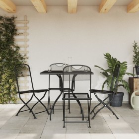 Garden dining set 5 pieces anthracite gray metal mesh by vidaXL, Garden sets - Ref: Foro24-3211810, Price: 235,01 €, Discount: %