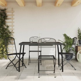 Juego de comedor de jardín 5 pzas malla metálica gris antracita de vidaXL, Conjuntos de jardín - Ref: Foro24-3211812, Precio:...