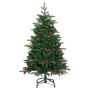 Künstlicher Weihnachtsbaum mit Scharnieren 150 LED und Kugeln 150 cm von vidaXL, Weihnachtsbäume - Ref: Foro24-3210454, Preis...