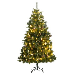 Artificial Christmas tree with hinges 300 LED and balls 180 cm by vidaXL, Christmas trees - Ref: Foro24-3210220, Price: 133,2...