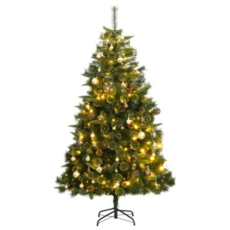 Künstlicher Weihnachtsbaum mit Scharnieren 300 LED und Kugeln 180 cm von vidaXL, Weihnachtsbäume - Ref: Foro24-3210220, Preis...