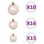 Artificial Christmas tree with hinges 300 LED and balls 180 cm by vidaXL, Christmas trees - Ref: Foro24-3210390, Price: 136,6...