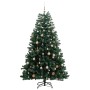 Artificial Christmas tree with hinges 300 LED and balls 210 cm by vidaXL, Christmas trees - Ref: Foro24-3210147, Price: 148,9...