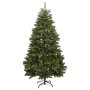 Artificial Christmas tree with hinges 300 LED and balls 210 cm by vidaXL, Christmas trees - Ref: Foro24-3210147, Price: 148,9...