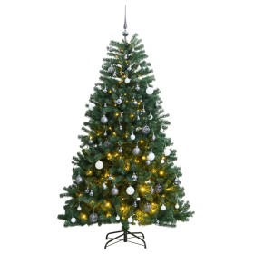 Artificial Christmas tree with hinges 300 LED and balls 180 cm by vidaXL, Christmas trees - Ref: Foro24-3210164, Price: 91,09...