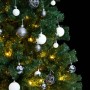 Artificial Christmas tree with hinges 300 LED and balls 180 cm by vidaXL, Christmas trees - Ref: Foro24-3210164, Price: 85,51...