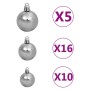 Artificial Christmas tree with hinges 300 LED and balls 180 cm by vidaXL, Christmas trees - Ref: Foro24-3210164, Price: 85,51...