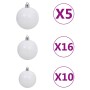 Artificial Christmas tree with hinges 300 LED and balls 180 cm by vidaXL, Christmas trees - Ref: Foro24-3210164, Price: 93,99...