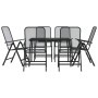 Garden dining set 7 pieces anthracite gray metal mesh by vidaXL, Garden sets - Ref: Foro24-3211821, Price: 377,68 €, Discount: %