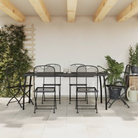 Garden dining set 7 pieces anthracite gray metal mesh by vidaXL, Garden sets - Ref: Foro24-3211814, Price: 347,33 €, Discount: %