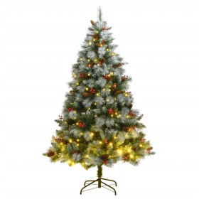 Artificial Christmas tree with hinges 300 LEDs 180 cm by vidaXL, Christmas trees - Ref: Foro24-3210213, Price: 86,74 €, Disco...