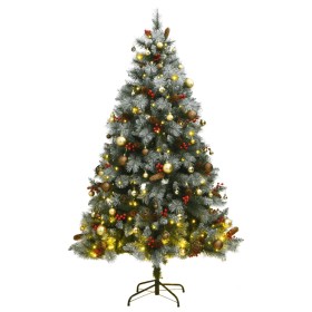 Artificial Christmas tree with hinges 300 LED and balls 180 cm by vidaXL, Christmas trees - Ref: Foro24-3210226, Price: 113,1...