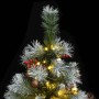 Artificial Christmas tree with hinges 300 LED and balls 180 cm by vidaXL, Christmas trees - Ref: Foro24-3210226, Price: 113,1...