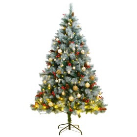 Artificial Christmas tree with hinges 300 LED and balls 180 cm by vidaXL, Christmas trees - Ref: Foro24-3210239, Price: 115,9...