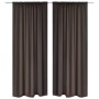 2 cortinas marrones oscuras con jaretas, blackout 135 x 245 cm de vidaXL, Cortinas y visillos - Ref: Foro24-130372, Precio: 4...