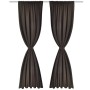 2 cortinas marrones oscuras con jaretas, blackout 135 x 245 cm de vidaXL, Cortinas y visillos - Ref: Foro24-130372, Precio: 4...