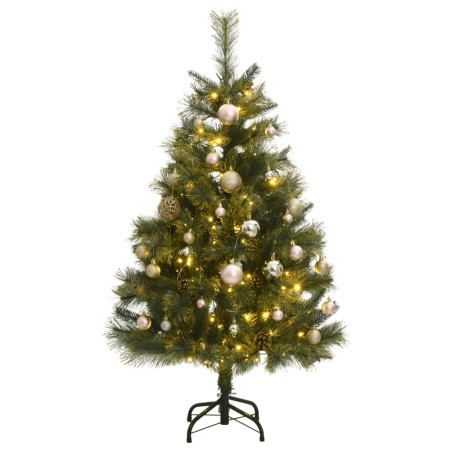 Artificial Christmas tree with hinges 150 LED and balls 150 cm by vidaXL, Christmas trees - Ref: Foro24-3210192, Price: 93,75...