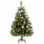 Artificial Christmas tree with hinges 150 LED and balls 150 cm by vidaXL, Christmas trees - Ref: Foro24-3210192, Price: 93,75...