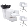 Synthetic leather sinks and hairdressing chairs by , Hairdressing chairs - Ref: Foro24-3100535, Price: 789,57 €, Discount: %