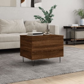 Mesa de centro madera contrachapada roble marrón 60x44,5x45 cm de , Mesas de centro - Ref: Foro24-830955, Precio: 53,52 €, De...