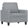 Sillón de tela gris claro 60 cm de , Sofás - Ref: Foro24-359147, Precio: 162,43 €, Descuento: %