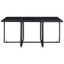 Set comedor de jardín 11 piezas y cojines ratán sintético negro de vidaXL, Conjuntos de jardín - Ref: Foro24-42523, Precio: 7...