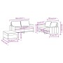 3-teilige Sofagarnitur aus schwarzem Stoff mit Kissen von , Sofas - Ref: Foro24-3201456, Preis: 505,05 €, Rabatt: %