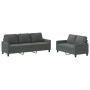 Sofa set with cushions 2 pieces dark gray fabric by , Sofas - Ref: Foro24-3201461, Price: 549,56 €, Discount: %