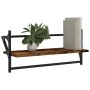 Wall shelves with bars 2 pcs smoked oak 65x25x30 cm by , Shelves and shelves - Ref: Foro24-836245, Price: 31,45 €, Discount: %