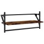 Wall shelves with bars 2 pcs smoked oak 65x25x30 cm by , Shelves and shelves - Ref: Foro24-836245, Price: 31,45 €, Discount: %